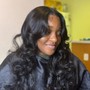 Half up/half down sew in