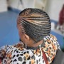 Cornrows ponytail