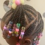 (With Deposit ) Kid's cornrows (no hair added) (with beads )