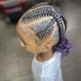 Kid's Criss Cross Feedin Braids