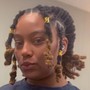 Ear to Shoulder Loc Re-twist + Rope Twist/Two Strand style