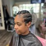 Shampoo and Style (short relaxed hair)