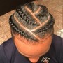 Natural hair: One layer cornrows (aka mens braids)