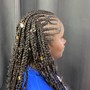 Medium knotless box braids