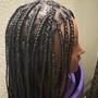 Medium knotless Box Braids or boho