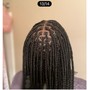 Small butt length knotless braids