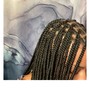 Small butt length knotless braids