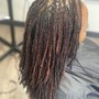 Flat twist updo w/extensions