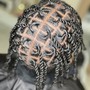 Men / young boys Two strand twist (half head)