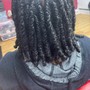 New locs with shampoo and conditioner