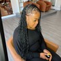 Tribal/Fulani Braids (medium) Knotless In Back