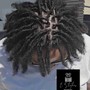 Palm Roll Loc Retwist [entire head] Small, Medium, Large Size (not microlocs)