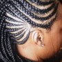 Partial Sew In and cornrows