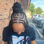 Fulani/Tribal Braids mid-back with knotless in the back