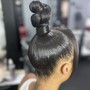 Sleek ponytail