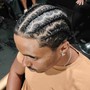 4 Straight Back Cornrows