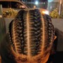 4 Straight Back Cornrows