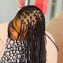 Natural hair box Braids