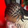 Kid man bun braids