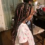 Partial Sew In with natural hair leave out