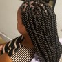 Braids front knotless back