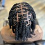 Loc retwist (neck to shoulder length)