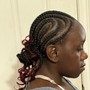 Twists to the scalp OR Twist with or without rubber band