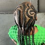 Twists to the scalp OR Twist with or without rubber band