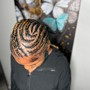 French braid design w. Weave (feed in)