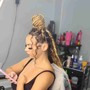 Updo sleek ponytail