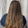 French curl knotless braids