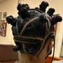 Free style Bantu knots