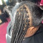 Sew in (braids in front sew in back)