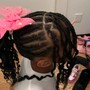 Kids medium knotless Braids