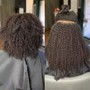 Relaxing hair, deep condition and trim