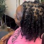 Extended loc ponytail