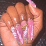 Encapsulated Short Acrylic Nails