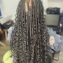 Box Braids over locs