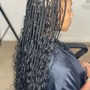 Add curly hair into braids