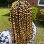 Short medium butterfly locs