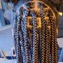 Medium knotless box braids