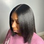 Half-up/half down Quick Weave