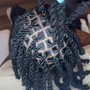 Crochet combining thin Locs