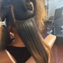 Silk press ponytail