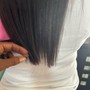 Silk press ponytail