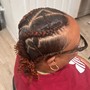 4-6 feedin braids with designs/boho