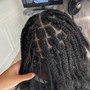 Braids with hair added