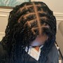 Braids with hair added