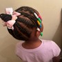 Kid's Braided ponytail / buns no extension