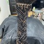 Braids with hair added